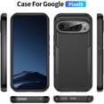 thumbnail image 5 of KOMI for Google Pixel 9 Case, [Shockproof] Military Grade Proof Protection [Fall Prevention] [Anti Fingerprint ] Rugged Protective Phone Case Cover for Google Pixel, Black+Black, 5 of 5