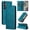 Bluegreen, variant on For Samsung Galaxy A17 5G Case, Premium PU Leather Wallet Folio Cover with RFID Blocking Card Holders and Kickstand, Shockproof Full-Body Protective Flip Magnetic Closure Phone Case,Winered