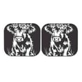 thumbnail image 7 of Daiia Floral Cow Silhouette 2PCS Car Windshield Sun Shade, Foldable Sun Shield for Car Front Window, Auto Sun Blocker Visor Protector Universal for Truck SUV Pickup-Large, 7 of 7