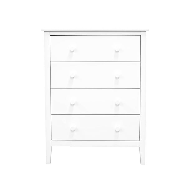 Adeptus Solid Wood Easy Pieces 4 Drawer Chest Of Drawers White Walmart Com Walmart Com