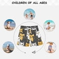 thumbnail image 6 of Yellow Black White Cat Swim Trunks Quick Dry Beach Pool Board Shorts Lightweight Stylish Print Sizes 2T to XL, 6 of 8