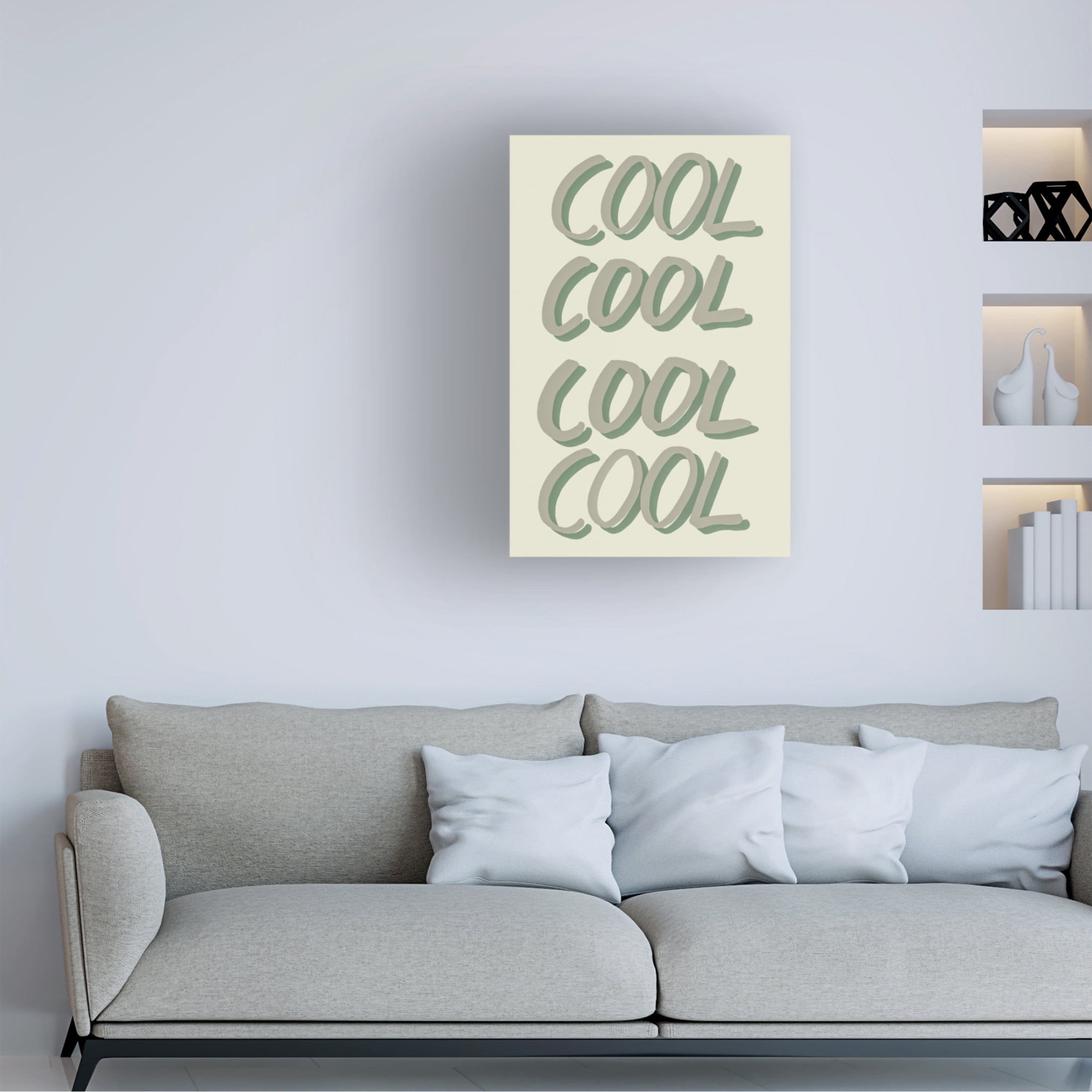 Canvas Wall Art - Pictufy Studio 'Cool Green' Wall Art for Living Room, Bedroom, or Office Décor by Trademark Fine Art - 12 x 19 Inches