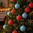 thumbnail image 6 of Kbndieu Colorful Christmas Tree Balls Ornaments, 6PCS 3.15" Pre-Strung Hanging Ornament Decorations, Shatterproof Xmas Bulbs Plastic Hanging Balls for Xmas Tree Holiday Party Decor, 6 of 9