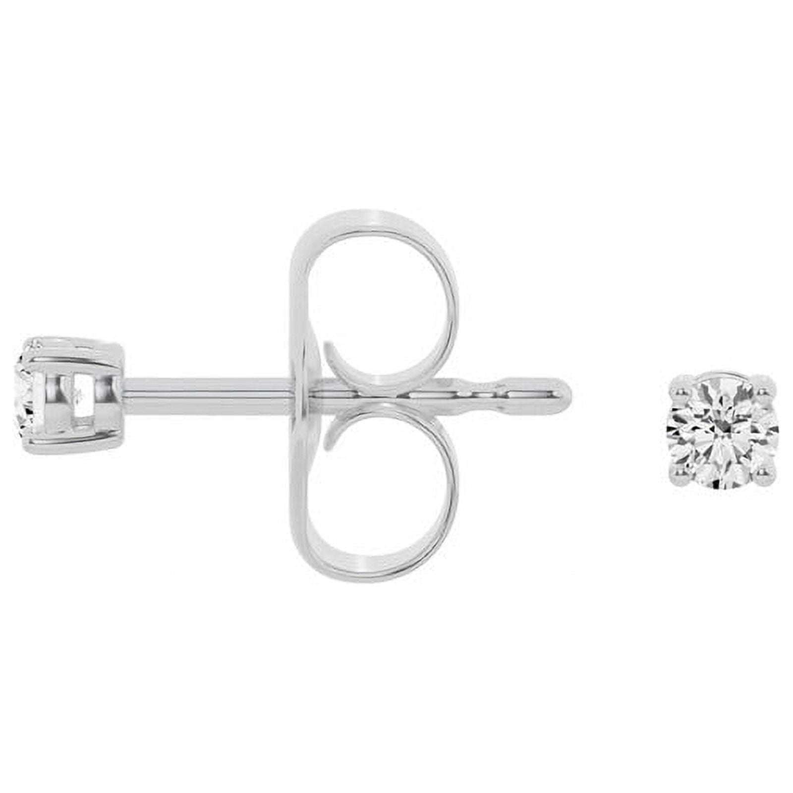 Unique Moments 0.10 Carat Lab Grown Round Diamond Stud Earrings for Women 10K White Gold