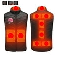 thumbnail image 6 of REORIAFEE Heating Vest Electric Heated Warm Unisex with 9 Heating Zones Heated Coat without Power Bank USB Rechargeable Washable Full Zipper Fishing Winter Waistcoat Black XXXXXXL, 6 of 6