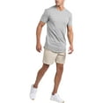 thumbnail image 2 of Ma Croix Men's Hipster Elongated Longline Casual Big and Tall T Shirts, 2 of 6