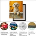 thumbnail image 2 of HFDF Maltese Dog Bathtub,Bathroom Wall Art,Animal Bathroom Art,baby girl nursery wall art for Home Bedroom Livg Room Wall Decor Easy to Hang- canvas prt with , red-3 12x16inch Framed, 2 of 6