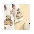 thumbnail image 6 of Seyurigaoka Unisex Babys Bear Print Jumpsuit, Toddler Casual Long Sleeve Round Neck Romper, 6 of 9
