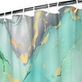 thumbnail image 3 of Small Stall Shower Curtain for Bathroom,Marble Shower Curtain Green Modern Abstract Narrow Shower Curtain for Bathroom,Waffle Textured Shower Curtains Hotel Washable Water Repellent, 36W x 72L, 3 of 4