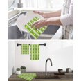 thumbnail image 5 of Saint Patrick's Day Kitchen Dish Towels for Drying Dishes Set of 2, Green Colorful Clovers Leaves Stripes Waffle Weave Microfiber Hand Tea Bathroom Towels Quick Dry & Absorbent Towel 12x12, 5 of 7