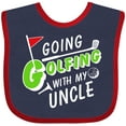 thumbnail image 3 of Inktastic Going Golfing with My Uncle Kids Golf Boys or Girls Baby Bib, 3 of 4