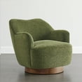 thumbnail image 4 of Spruce & Spring Modern Upholstered Swivel Accent Chair with Wood Base Green, Single, 4 of 10