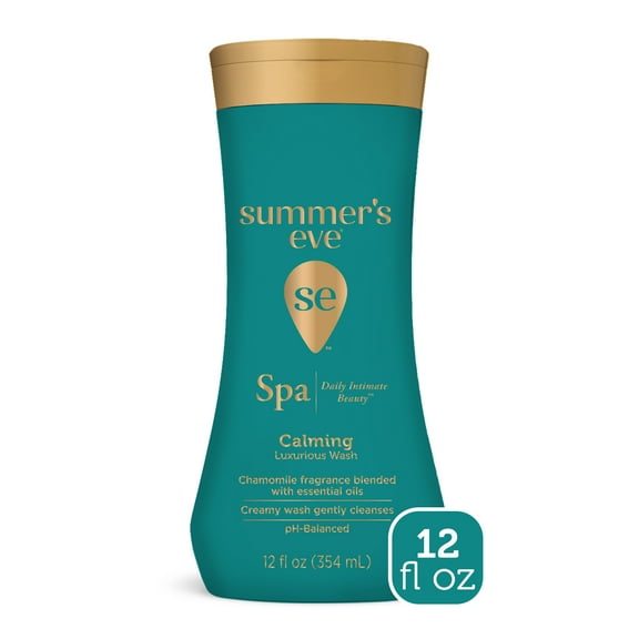 Summer's Eve Spa Daily Intimate Wash, Calming Chamomile pH-Balanced Feminine Wash, Adult All Skin Types, 12 oz