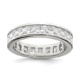 thumbnail image 1 of 925 Sterling Silver Cubic Zirconia Eternity Band Ring, 1 of 2