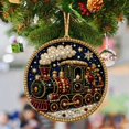 thumbnail image 6 of 6Pcs Christmas Wooden Ornaments DIY Pearl Diamond Painting Kit, Handmade Xmas Tree Decor for Holiday Craft Projects 07, 6 of 6