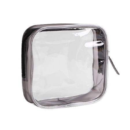 Muellery Clear Toiletry Pouch Zipper Carry Bag Makeup Waterproof Pouch 4.3x4in(11x10.5cm) TPJJ105031