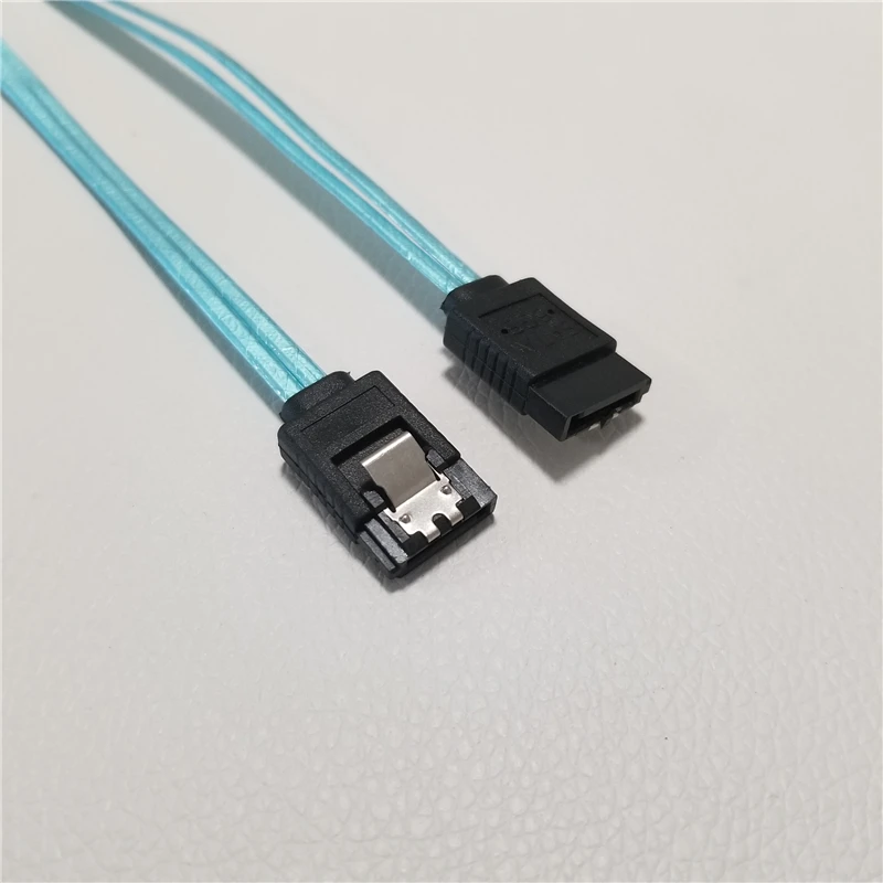 Ultra Short 20cm 7pin SATA 3.0 Female to  F/F HDD Hard Drive Data Cable Dual Channel Shielding Blue 6Gbps