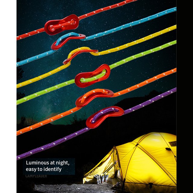maskred 4X Tent Lanyard Reflective Rope Wind Cord Load-bearing Solidness Fine Workmanship Multicolored Camping Supplies Khaki