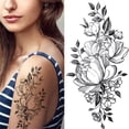 thumbnail image 1 of Fiudx Tatuajes de Bocetos, Pegatinas Abstractas, Flores Rosas, 1 of 2