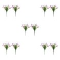 thumbnail image 2 of Wosthever 2 uds flores artificiales de plástico falso tallo largo plantas falso ramo interior hogar boda granja decoración púrpura Type2 NO2, 2 of 6
