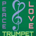 thumbnail image 3 of CafePress - Peace Love Trumpet Music Women's Dark T Shirt - Women's Traditional Fit Dark T-Shirt, 3 of 4