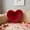 Red, variant on Heart Shaped Plush Throw Pillow 15.7x11.8 Inch – Ultra Soft Long Hair Faux Fur Decorative Cushion for Sofa Bed Valentine Wedding Gift,Beige