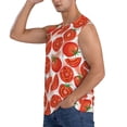 thumbnail image 3 of Fotbe Men's Tomatoes Print Men's Sleeveless Muscle Tank Tops Casual T-Shirts for Gym Workout Beach-Small, 3 of 8