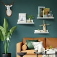 thumbnail image 2 of Floating Shelves, Sindcom Home Wood Shelf Wall Mounted, Set of 5, Multiple Sizes, White, 2 of 6