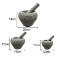 thumbnail image 2 of Mortar and Pestle Set Unpolished Heavy Granite Mortar and Pestels Enhanced Performance and Organic Appearance Pill Crusher Spice Grinder, 2 of 7