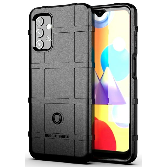 Case for Galaxy A32 5G, Nakedcellphone [Black] Rugged Shield Flexible Cover [Anti-Fingerprint, Matte Texture] for Samsung Galaxy A32 5G Phone