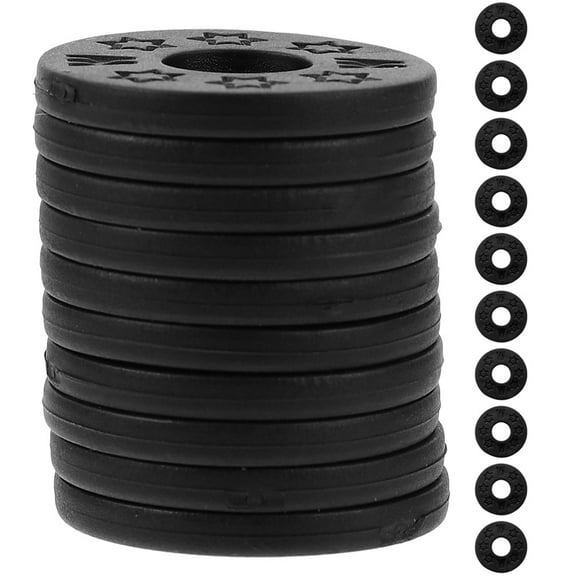 Raindrops Silicone Guitar Strap Gaskets Guitar Strap Lock Washers Black 20Pcs