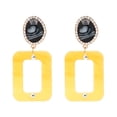 thumbnail image 1 of Pendientes geométricos bohemios exagerados simples Joyería de moda para mujeres y niñas (amarillo), 1 of 3