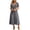 Gray, variant on Nxznwn Women's Summer Short Sleeve Long Dresses Casual Wrap V-Neck Smocked Elastic Waist A-Line Flowy Party Dress