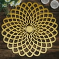 thumbnail image 5 of Gold Wood Carved Trivet Round Placemats for Dining Table Heat Resistant Easy to Care Table Mats Kitchen and Décor Set of 2 Pieces, 5 of 7