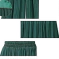 thumbnail image 5 of Chiffon Women Wide Pants Pleated Beach Culottes Loose Cropped Pants High Waist Thin Wide-Leg Trousers, 5 of 5