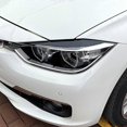 thumbnail image 4 of 2Pcs Bright Black Front Plated Headlight Cover Head Light Lamp Eyelid Eyebrow Trim ABS for - F30 F3, 4 of 5
