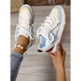 thumbnail image 1 of Women's Fashionable Color Block Beige Breathable Lace-Up Round Toe Sneakers For Casual And Sporting, 1 of 4