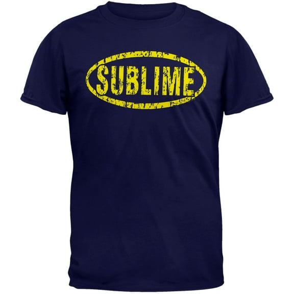 Sublime Men's Distressed Oval Short Sleeve T Shirt