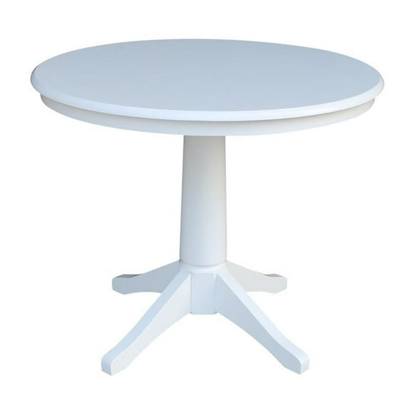 Pemberly Row 36" Round Top Dining Table in White