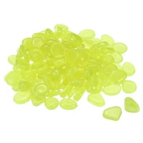 Uxcell 100Pack Glow Rocks 8-11mm Glow Pebbles Decoration in the Dark Luminous Stones Decor DIY Decorative Yellow