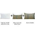 thumbnail image 4 of Home Soft Things Jacquard Chenille Big Zipper Throw Pillow Cover 2 Piece Set - Taupe/Sage - 14" x 26", 4 of 4