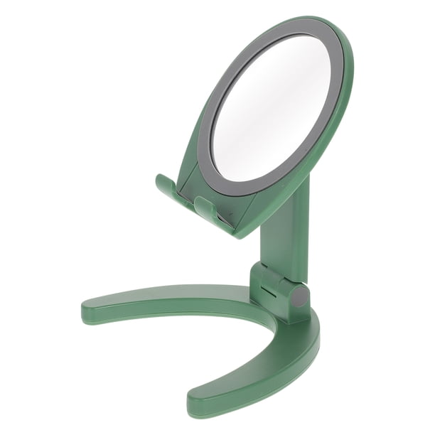 Soporte para teléfono con espejo para transmisión en vivo, ajustable, plegable, para escritorio