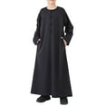 thumbnail image 2 of Boys Girls Robe Coat Long Sleeve Round Pocket Muslim Arab Casual Style, 2 of 9