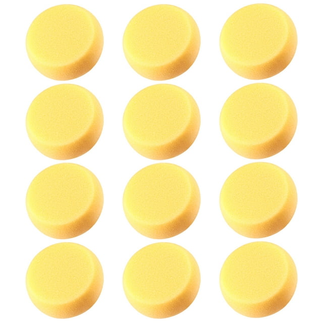 Foam Sponge Applicator for Acrylic Painting Clay Crafts Yellow 12pcs Pack Easy to Clean