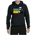 thumbnail image 2 of Support Ukrainian Flag Zelensky RESIST Unisex Graphic Hoodie Sweatshirt, Black, Medium, 2 of 4