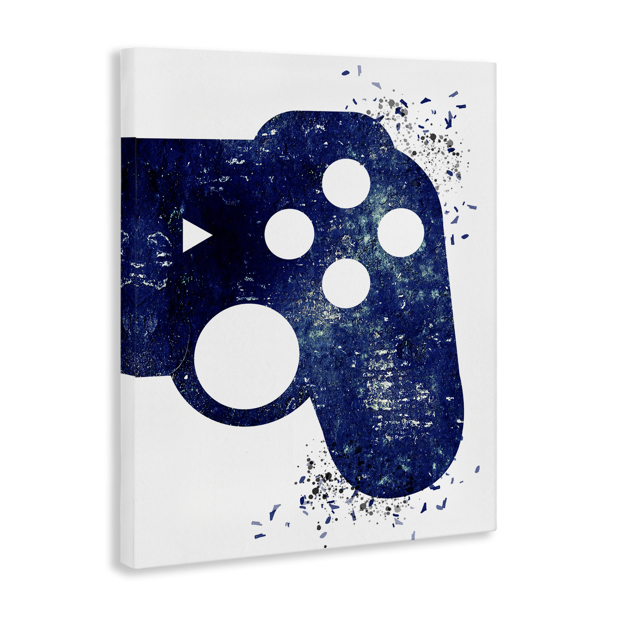 Stupell Industries Distressed Detail Gamer Entertainment Painting Wrapped Canvas Art Print Wall Art, 16 x 20