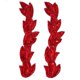 thumbnail image 1 of Parche Aplicado de Hoja con Lentejuelas y Cuentas 8.5-9 cm 2 piezas Rojo, 1 of 3