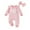 Pink, variant on Baby Girl Fall Winter Clothes Newborn Going Coming Home Outfit Ruffle Sweater Romper Cute Knitted Jumpsuit for Baby Girl (Pink,0-3 Months)