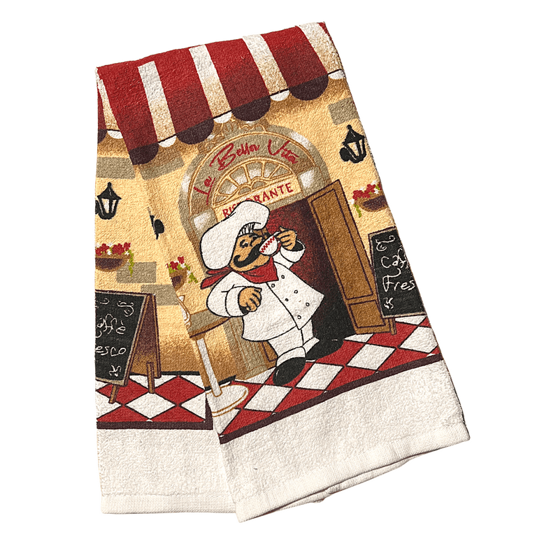 Kitchen Towels - Chef Theme - 2 Pack Dish Towel Chef Classic theme -  Kitchen Gadgets