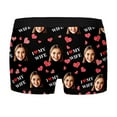 thumbnail image 4 of KHONTS DIY Custom Face Mens Boxer Briefs Personalized Underwear with Photo Picture Customized Boxers Gifts for Boyfriend Husband 03-Black XXXXXL, 4 of 9